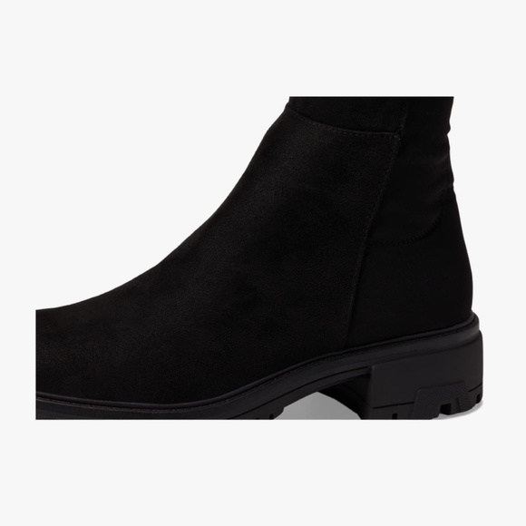 Unisa Black Waide Knee High Stretch Panel Pull On Boot NEW - Picture 7 of 9